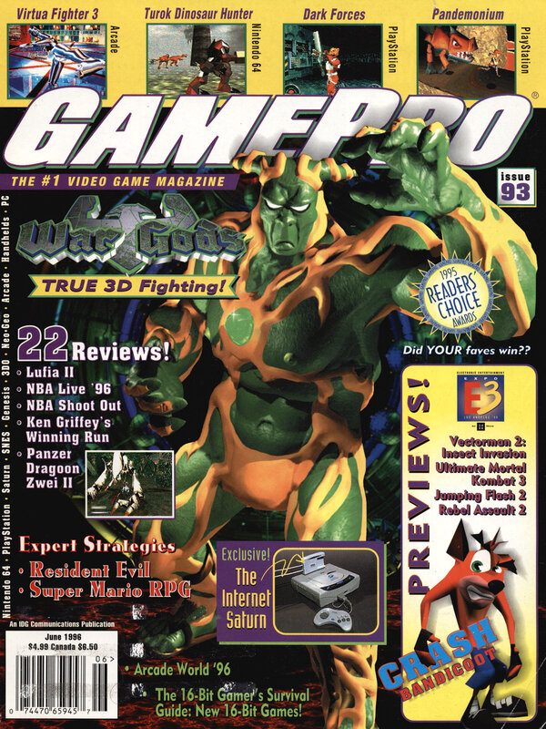 GamePro 093 (Jun 1996) War Gods cover